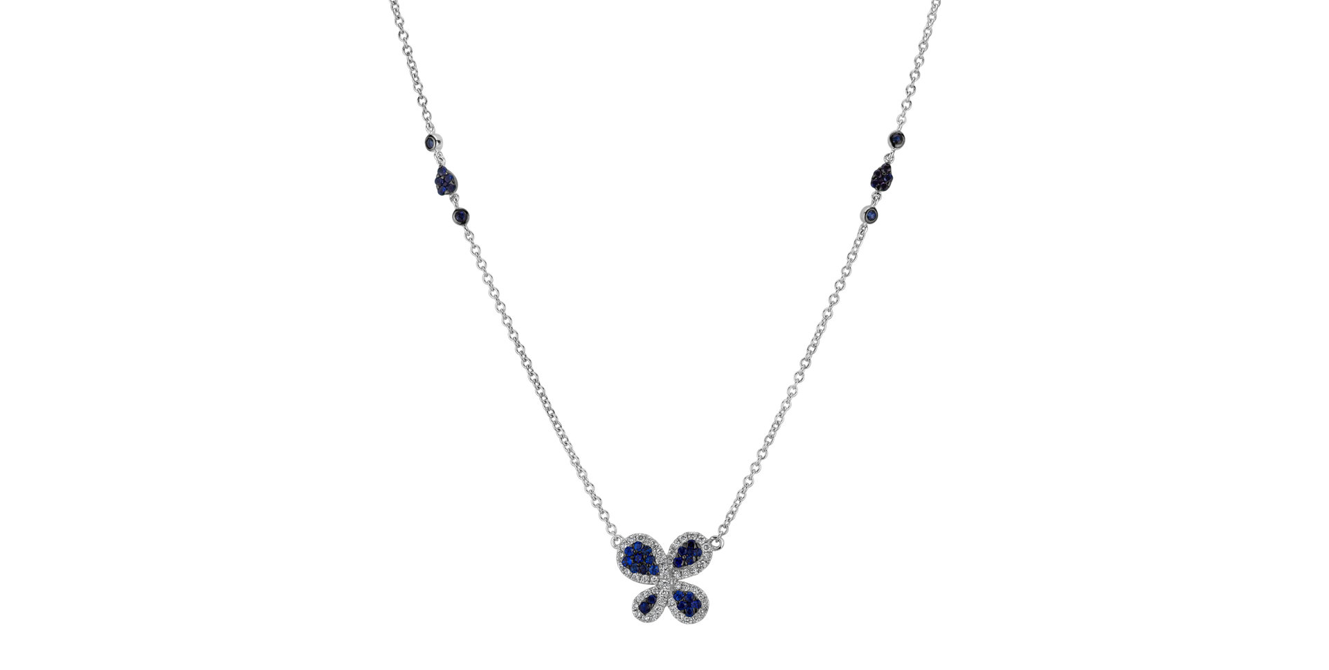 Diamond necklace with Sapphire Chamaedrys