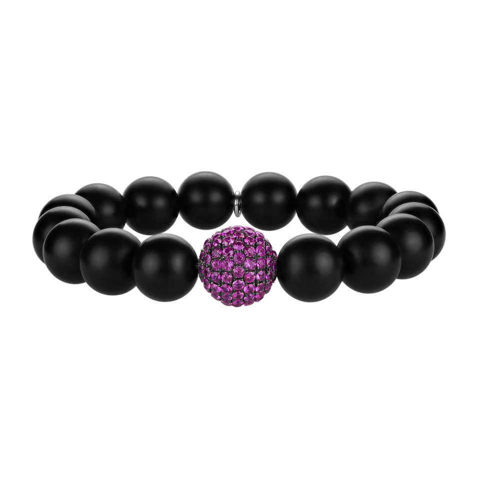 Bracelet with Ruby and Onyx Ruby Onie