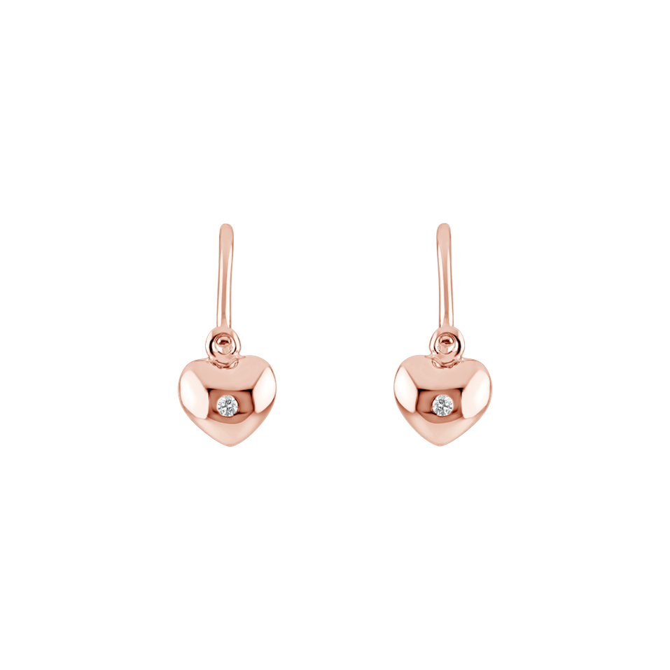 Children's diamond earrings Sweetheart