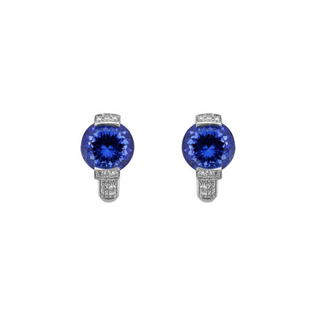 Diamond earrings with Tanzanite Iphigena