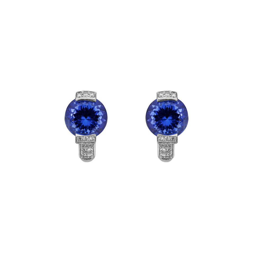 Diamond earrings with Tanzanite Iphigena