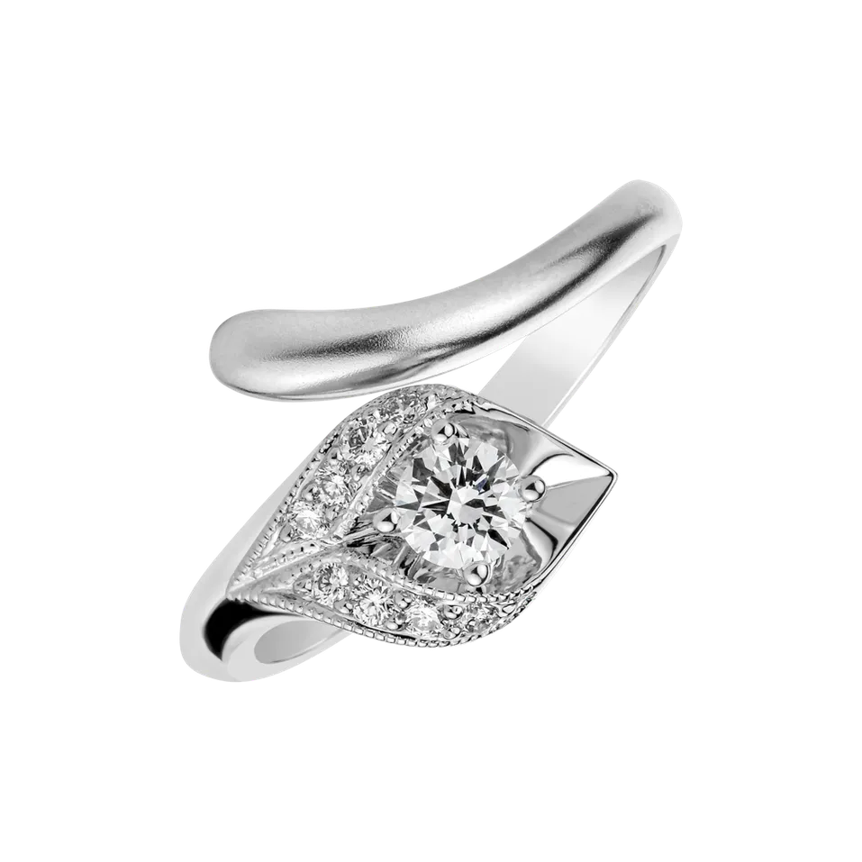 Diamond ring Luxury Leaf