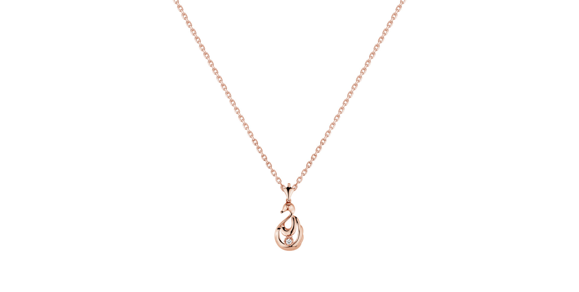 Diamond pendant Secret Swan