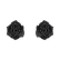 Earrings with black diamonds Black Beauty Rose2