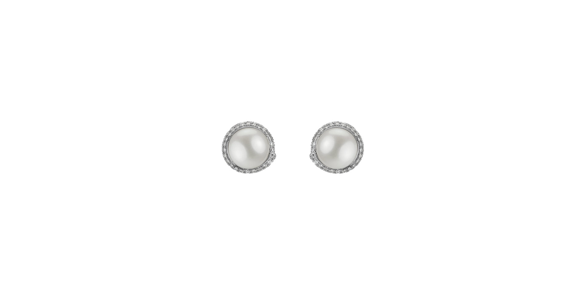 Diamond earrings with Pearl Noe Dream