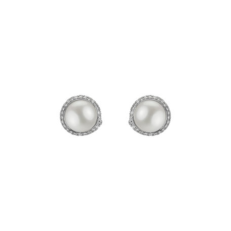 Diamond earrings with Pearl Noe Dream