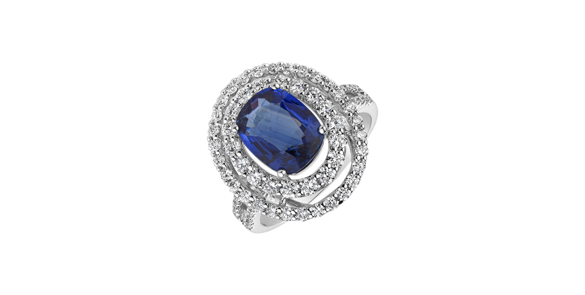 Diamond ring with Sapphire Mira
