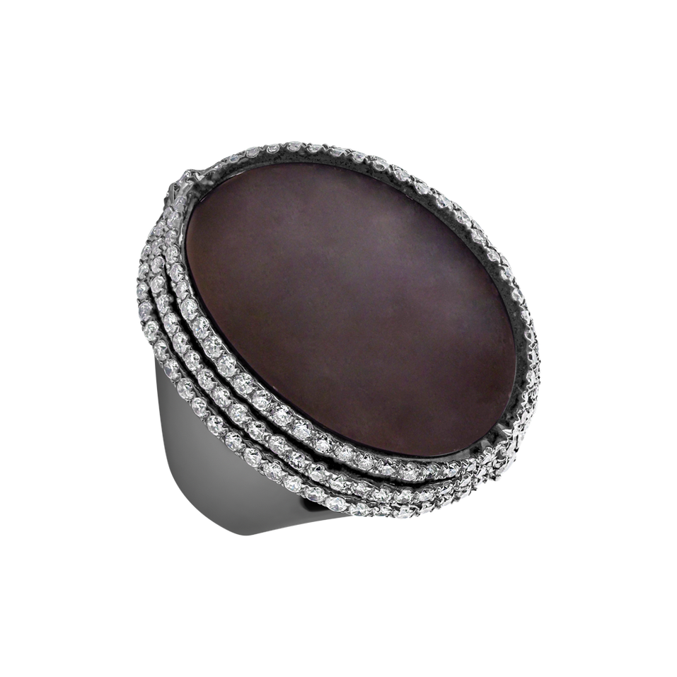 Ring with Moonstone and diamonds Elon