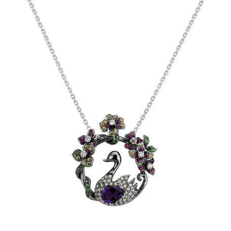 Diamond pendant with gemstones Pure Fantasy