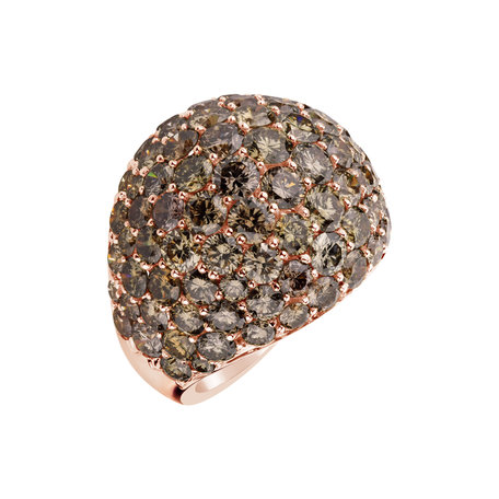 Ring with brown diamonds Martine