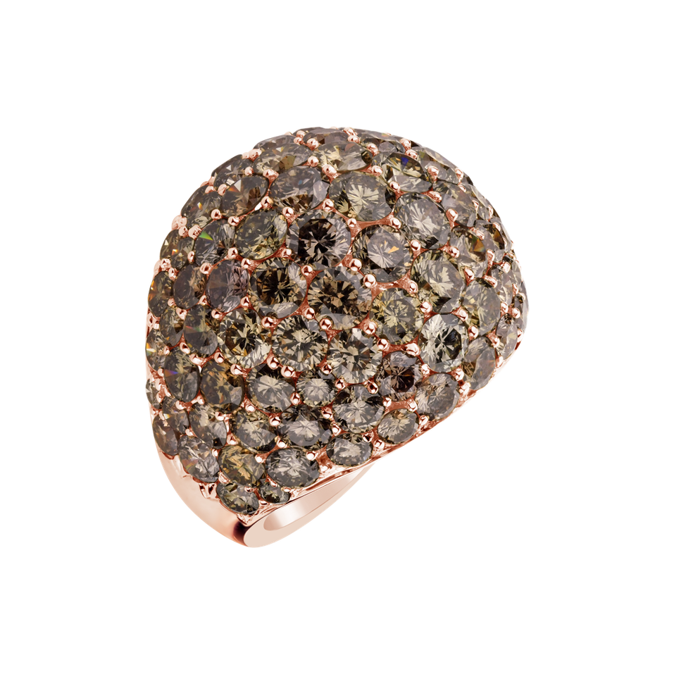 Ring with brown diamonds Martine