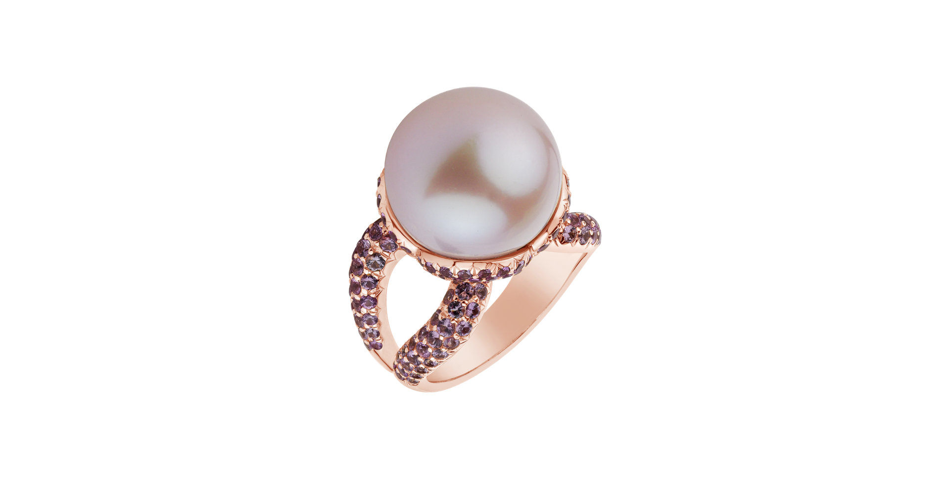 Ring with Pearl and Sapphire Queen of Atlantic