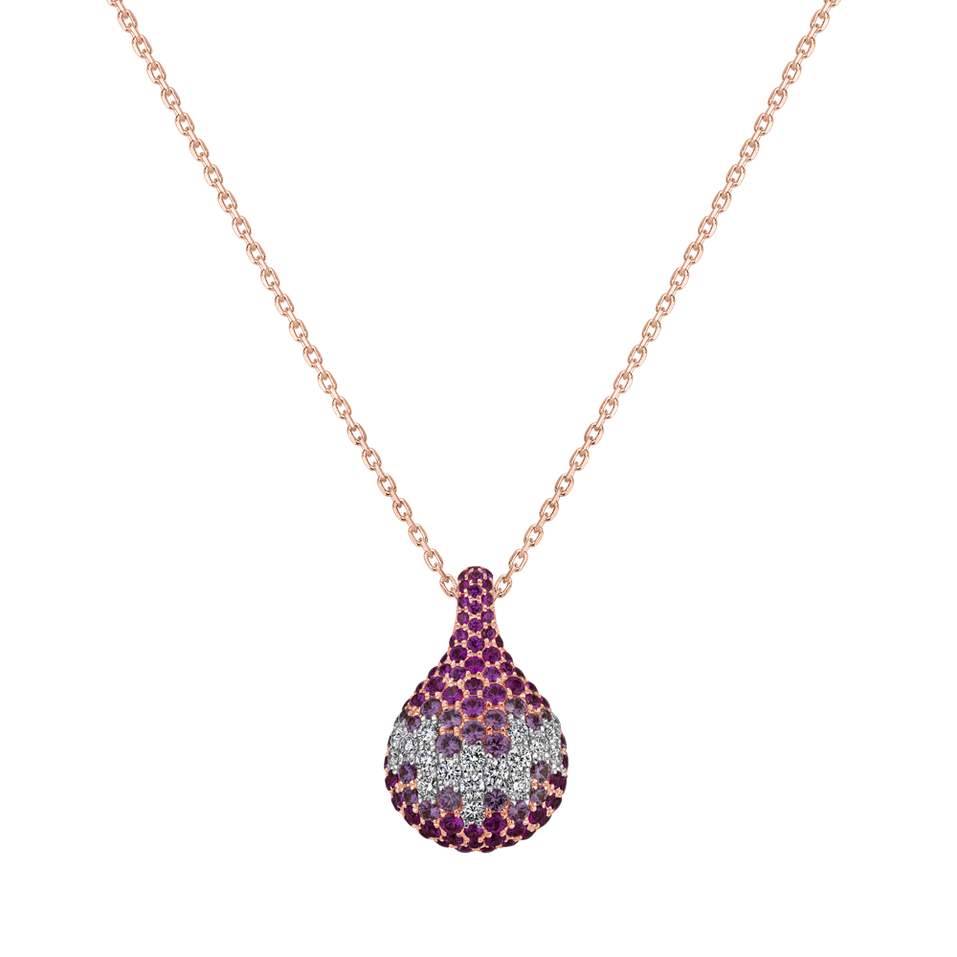Diamond pendant with Sapphire Sapphire Charm