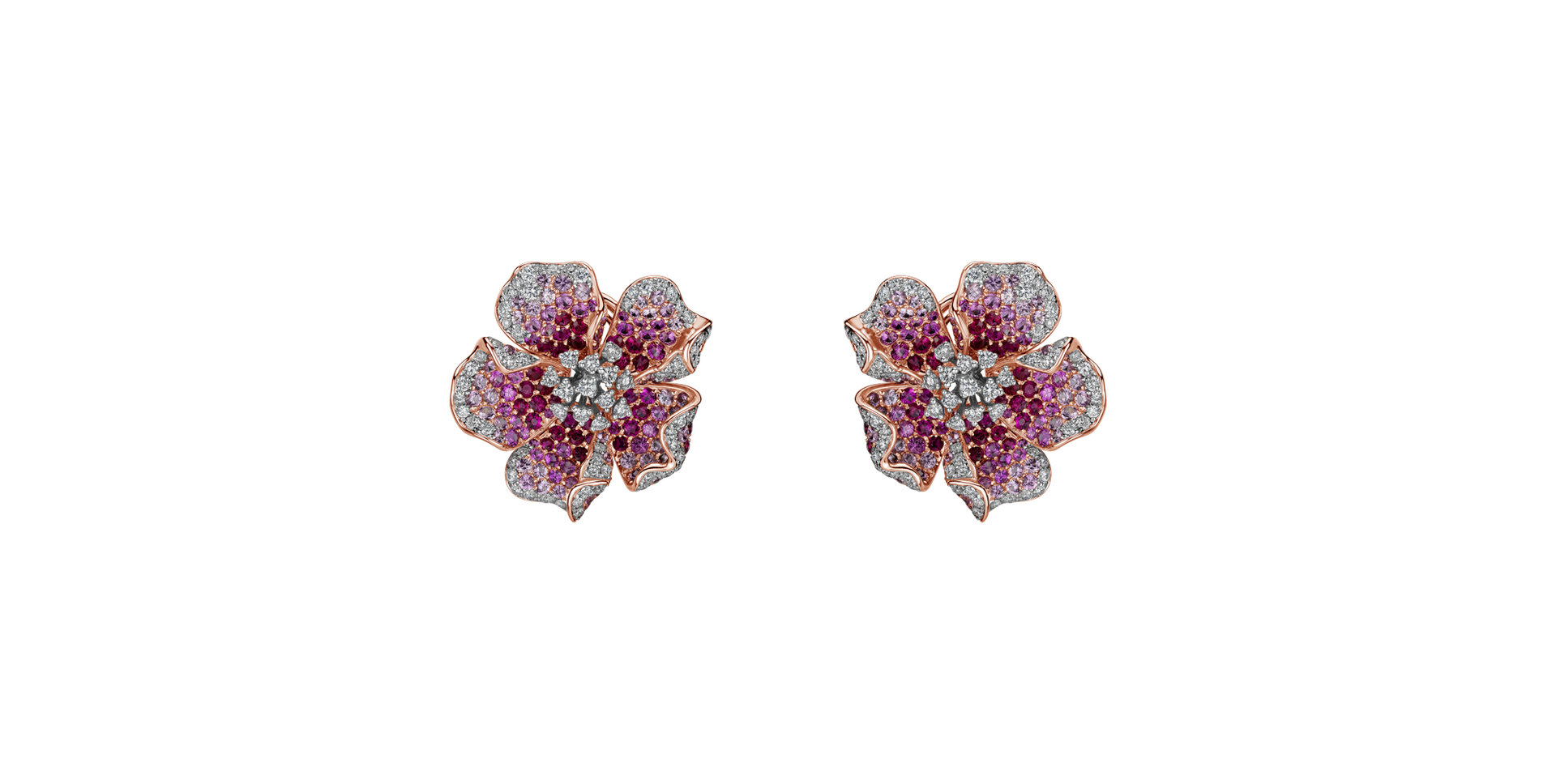 Diamond earrings, Ruby and Sapphire Princess Jasmine