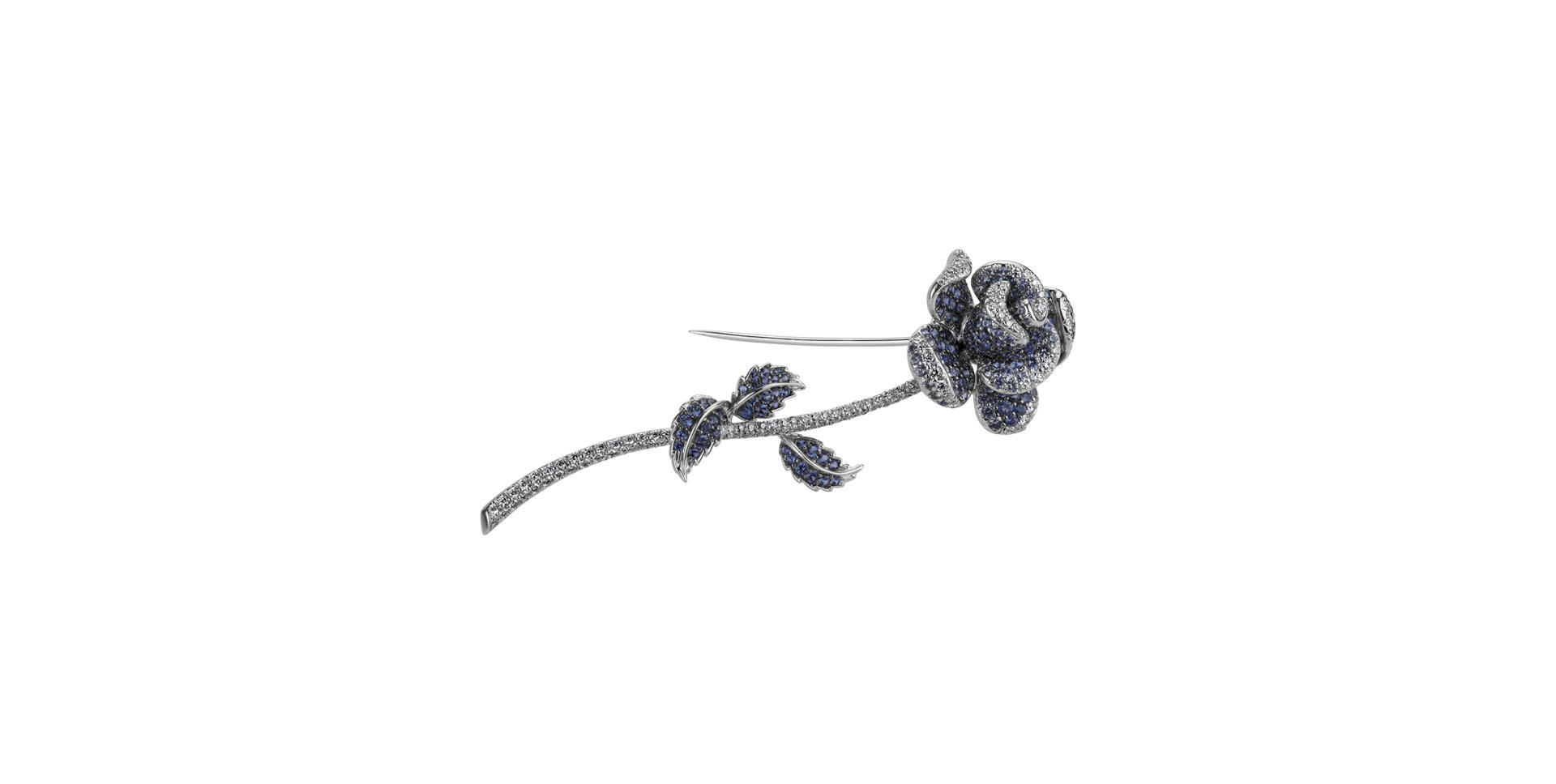 Diamond brooch and Sapphire Fairy Rose