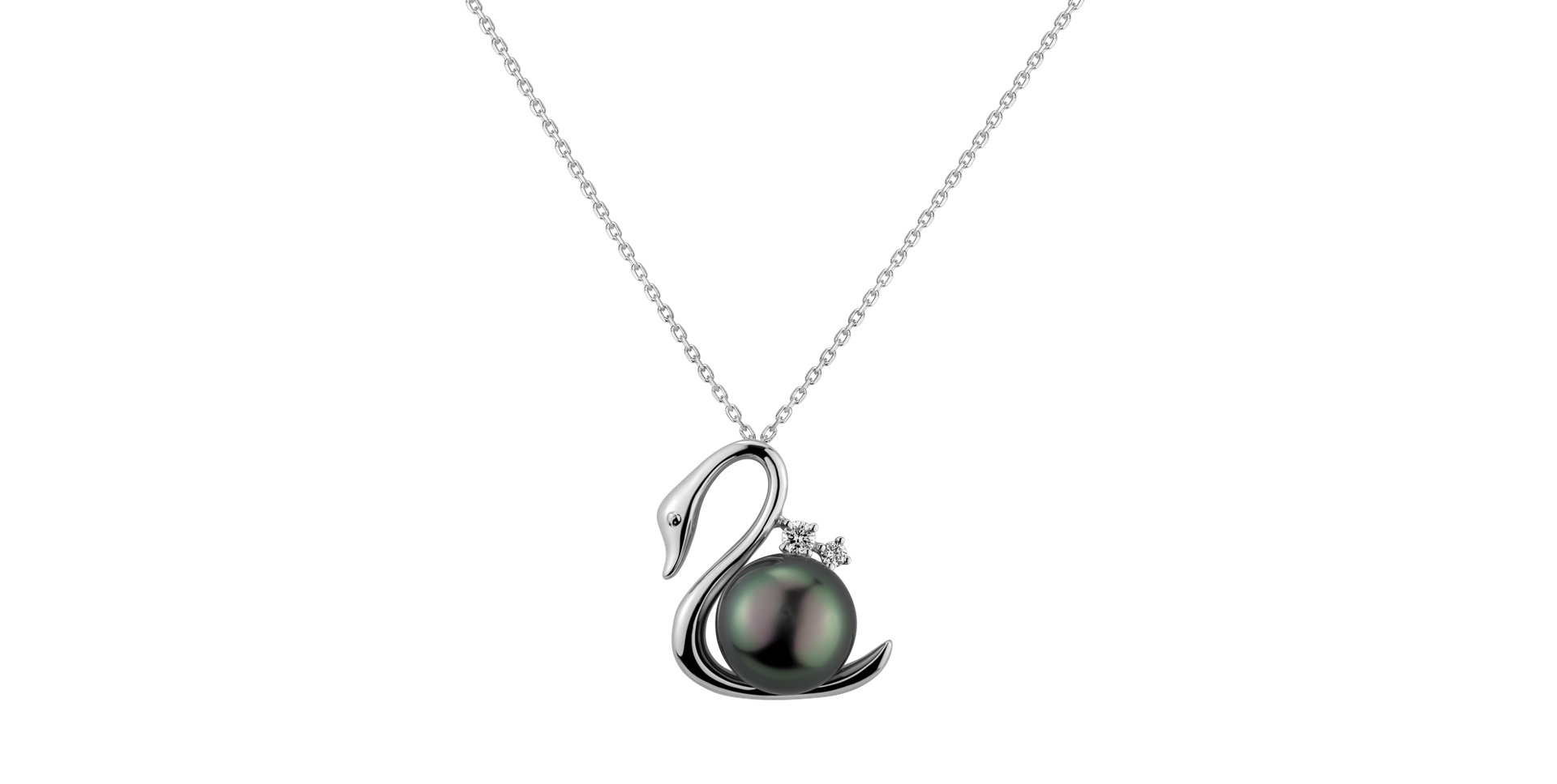 Diamond pendant with Pearl Nerinphe