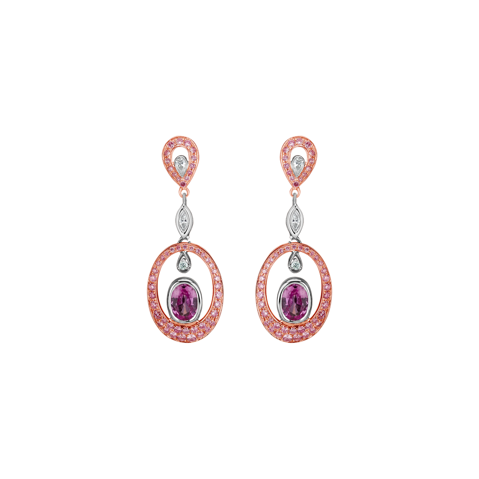 Diamond earrings with Sapphire Romantic Amorie