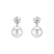 Diamond earrings with Pearl Pearl Flower2