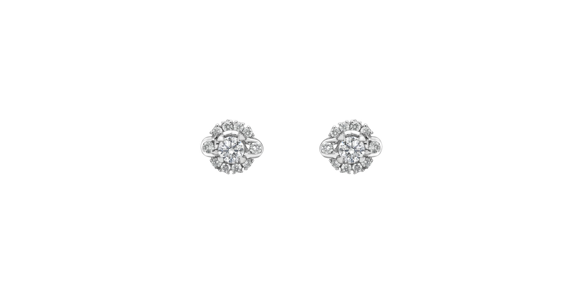 Diamond earrings Medallion Symbol