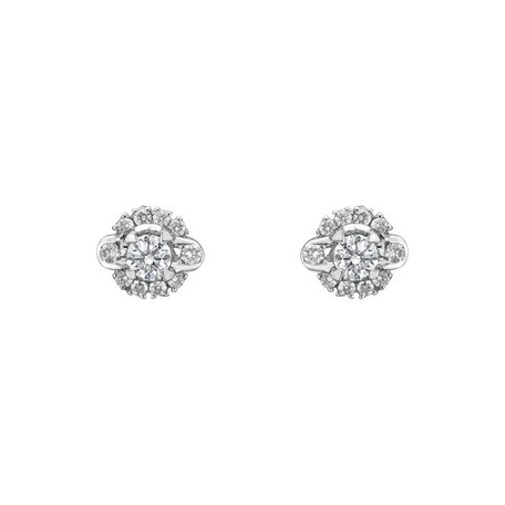 Diamond earrings Medallion Symbol