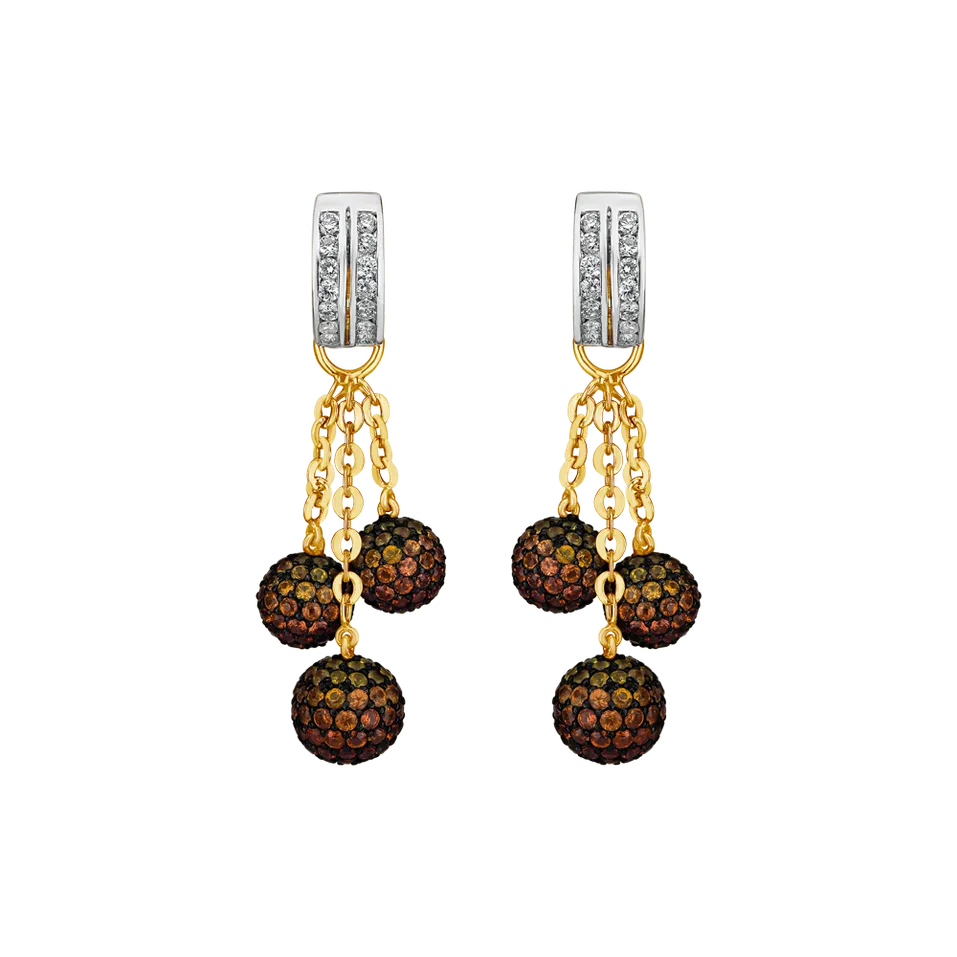 Diamond earrings and Sapphire Daine
