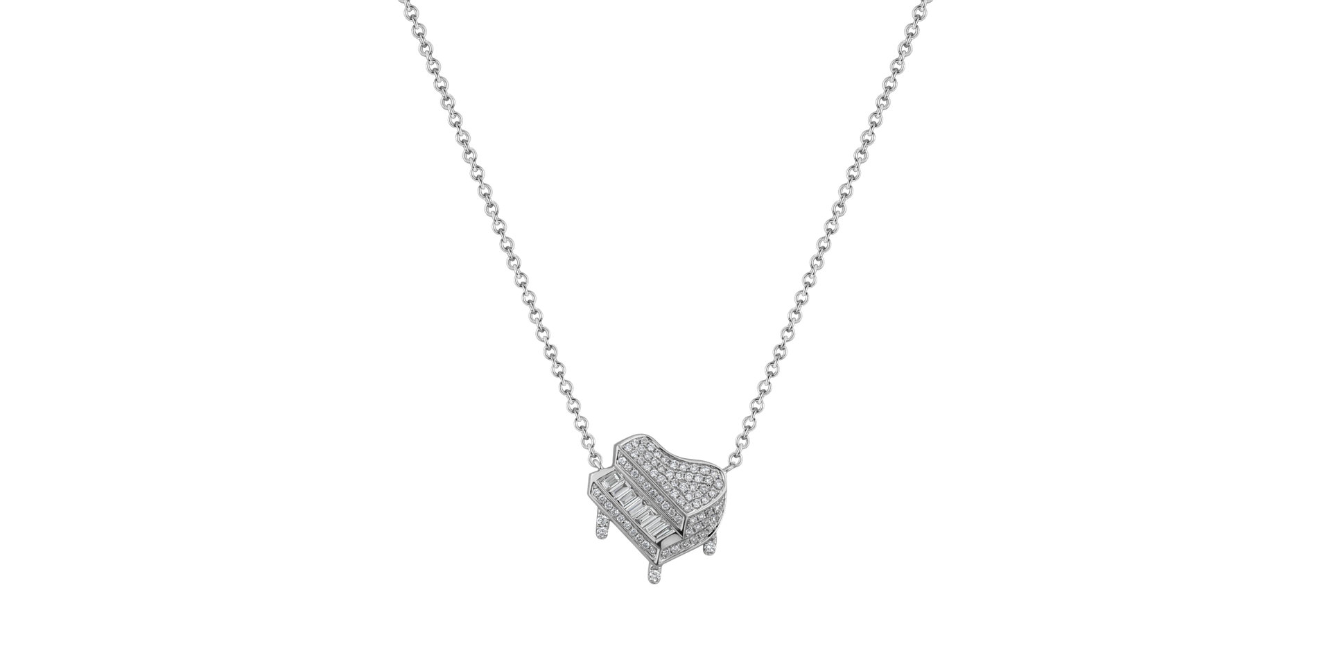 Necklace with white diamonds Arline