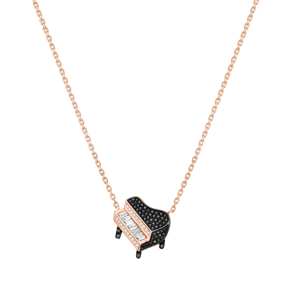 Necklace with black diamonds Arline