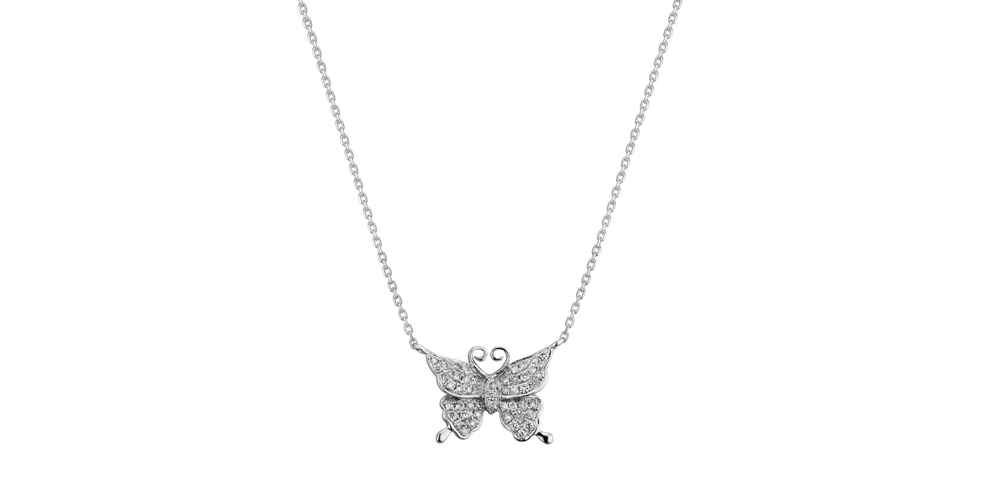 Diamond necklace Monogram Butterfly