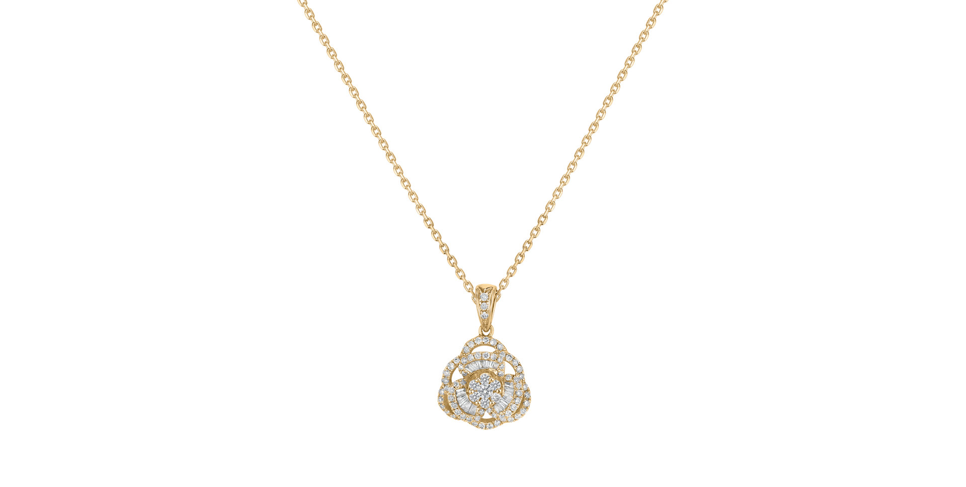 Diamond pendant with necklace Trevino