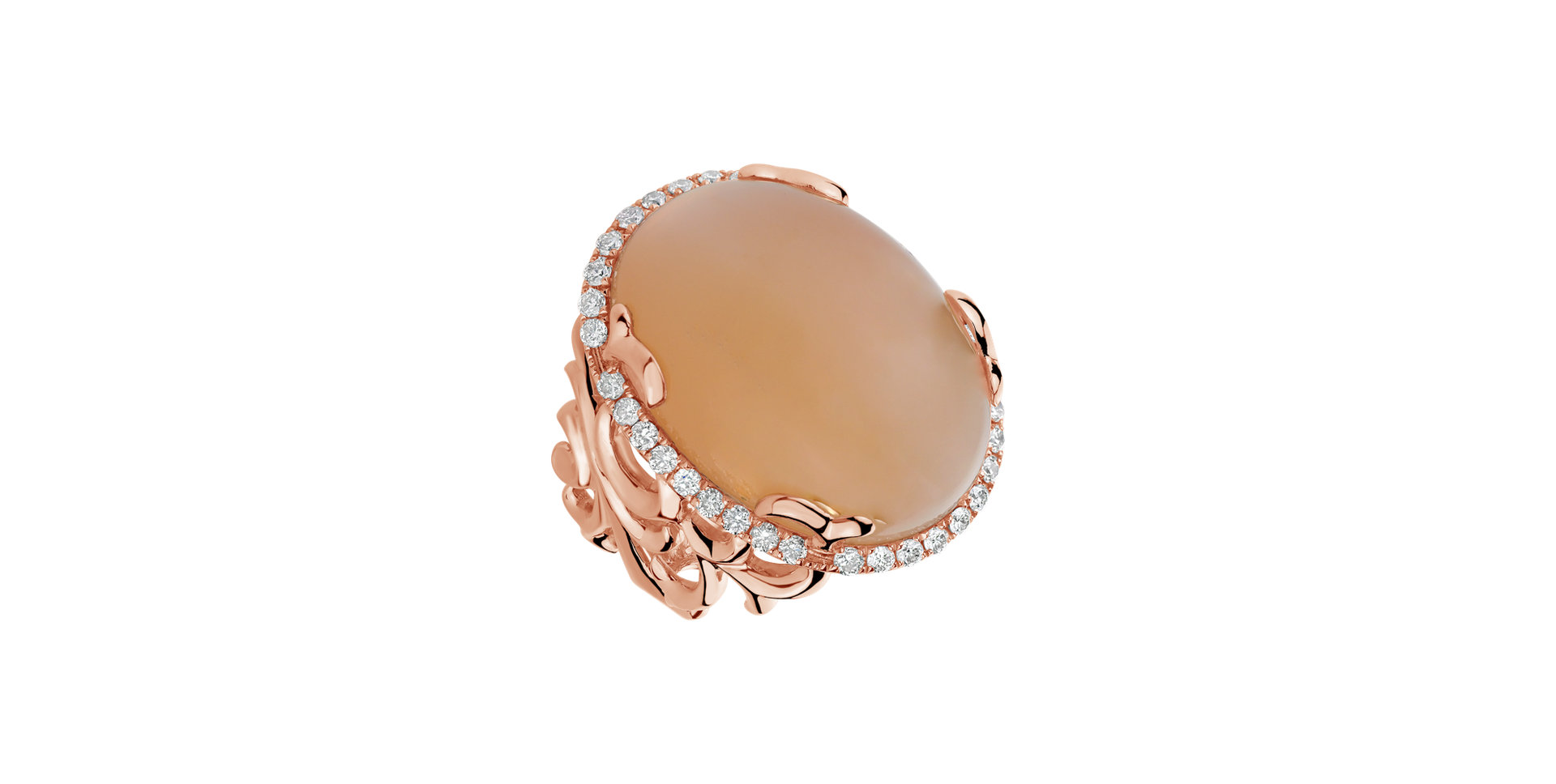 Ring with Moonstone and diamonds Delpha