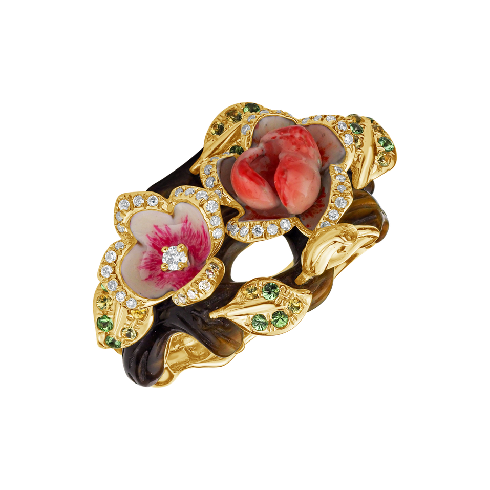 Diamond ring and gemstones Diorella