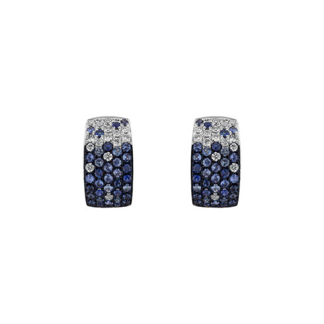 Diamond earrings and Sapphire Nabila