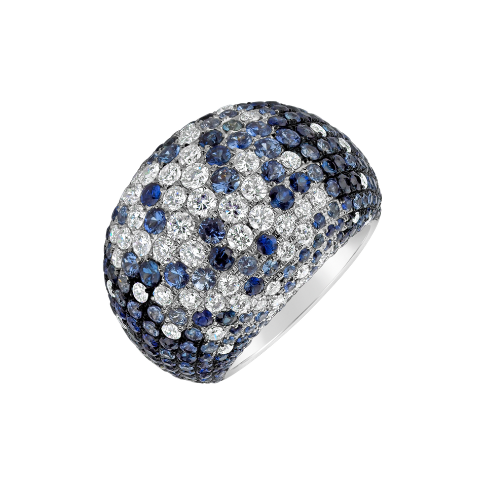 Diamond ring with Sapphire Place of Dreams