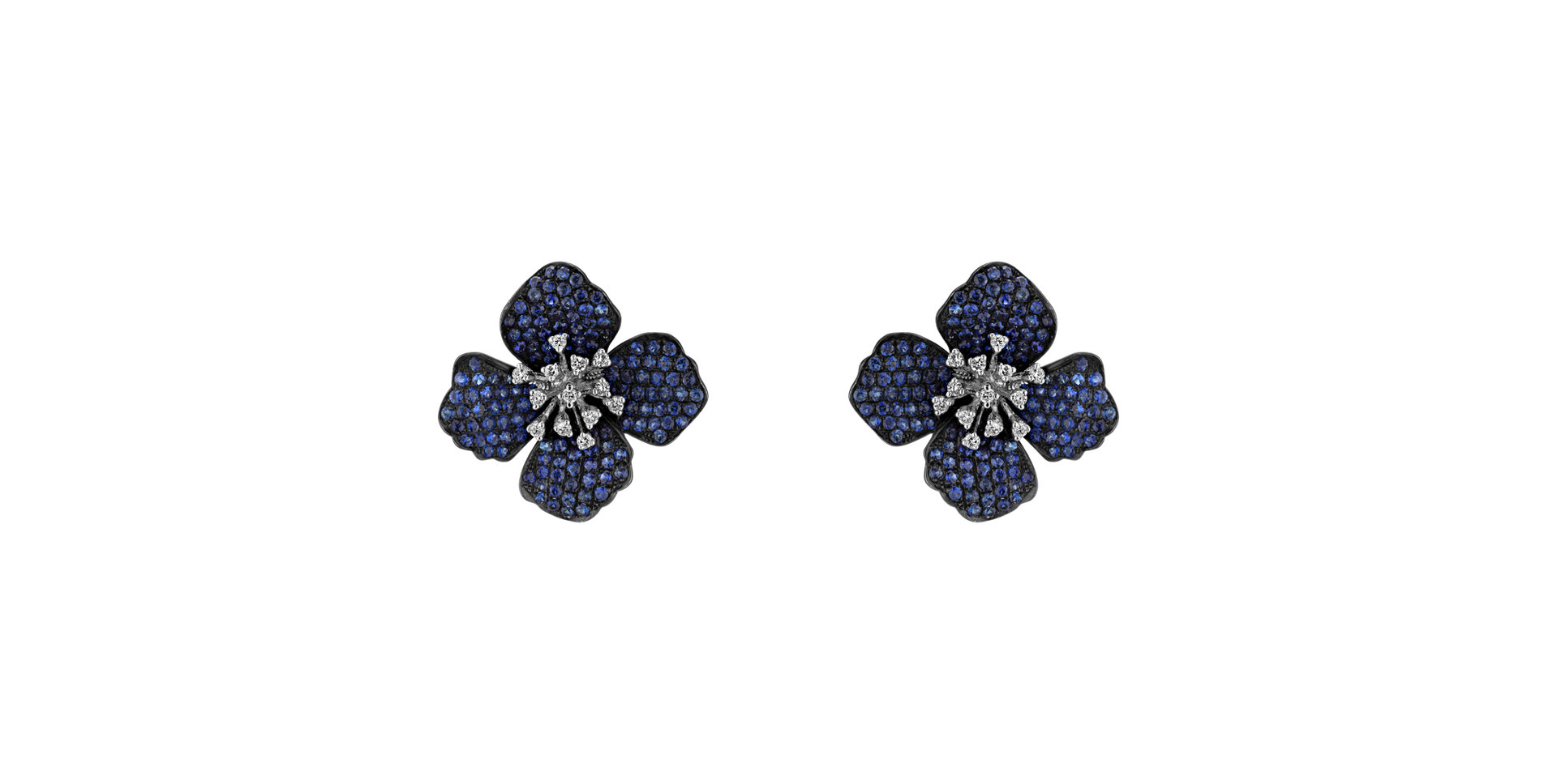 Diamond earrings with Sapphire Blue for You