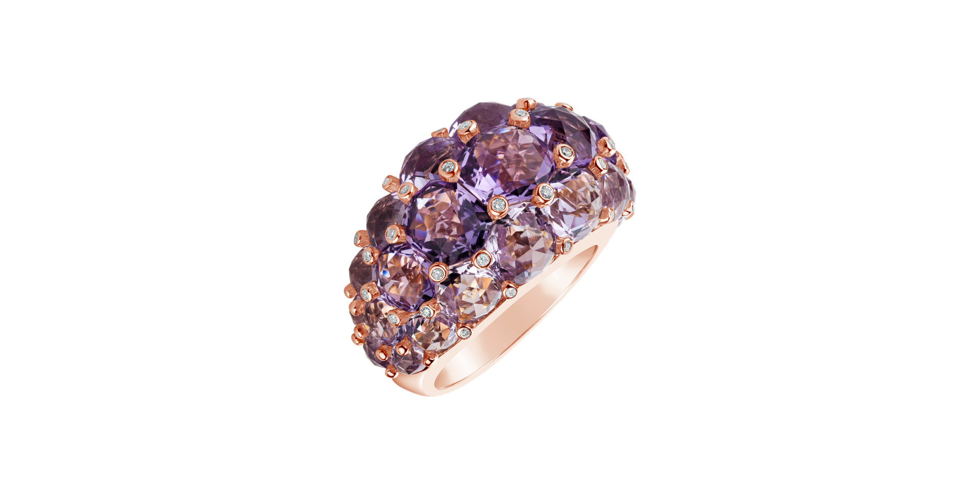 Diamond ring with Amethyst Charleigh