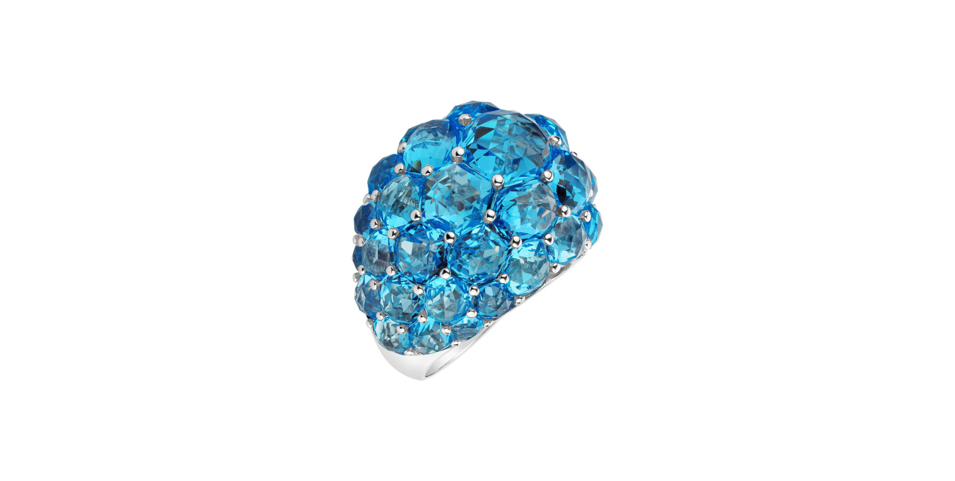 Diamond ring with Topaz Azalee