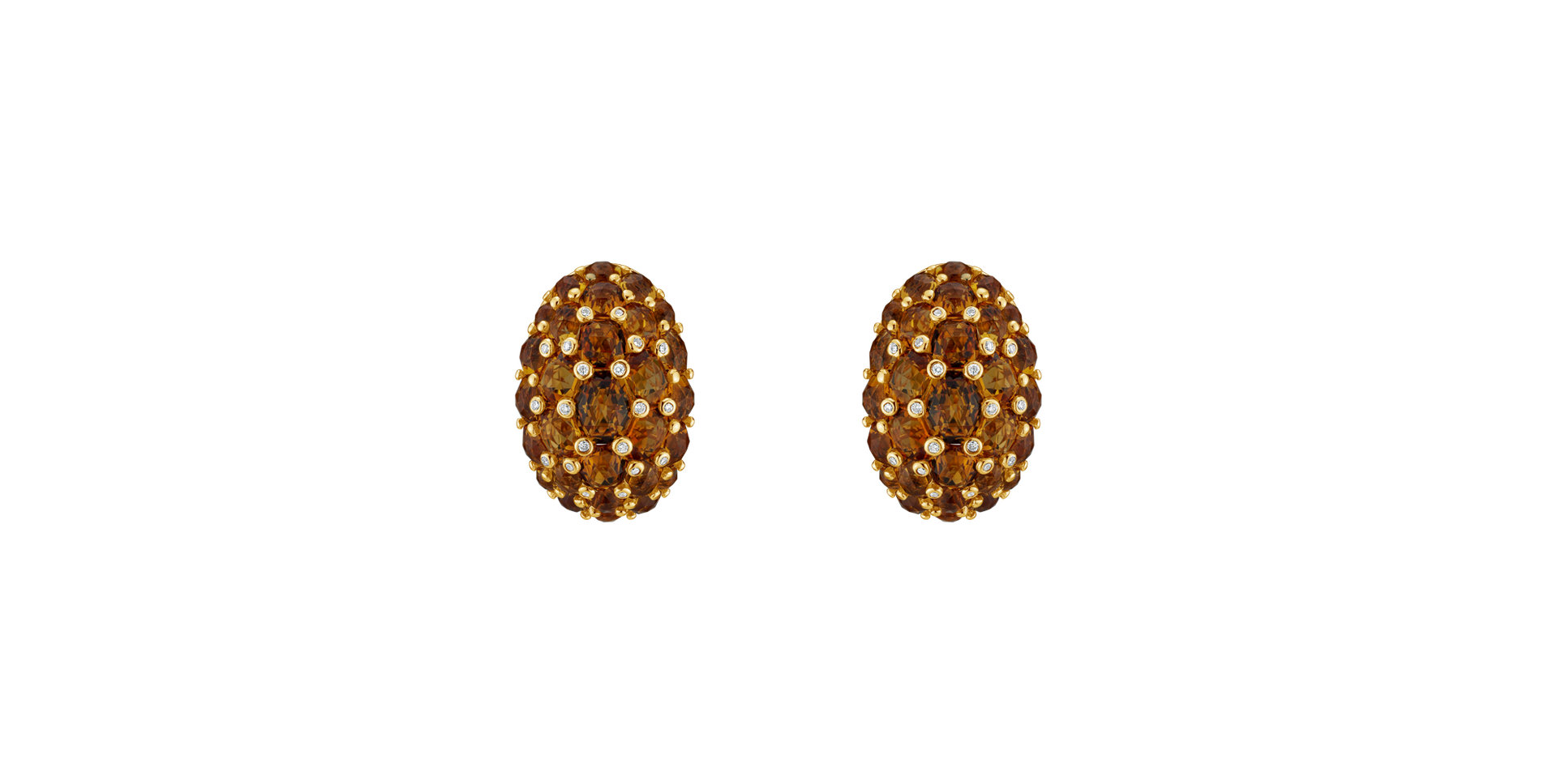 Diamond earrings and Citrine Caprice