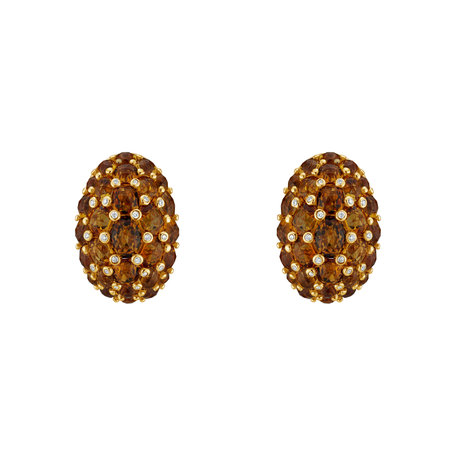 Diamond earrings and Citrine Caprice