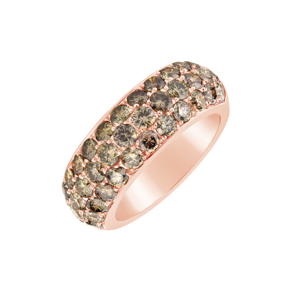 Ring with brown diamonds Cammy