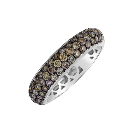 Ring with brown diamonds Mauga