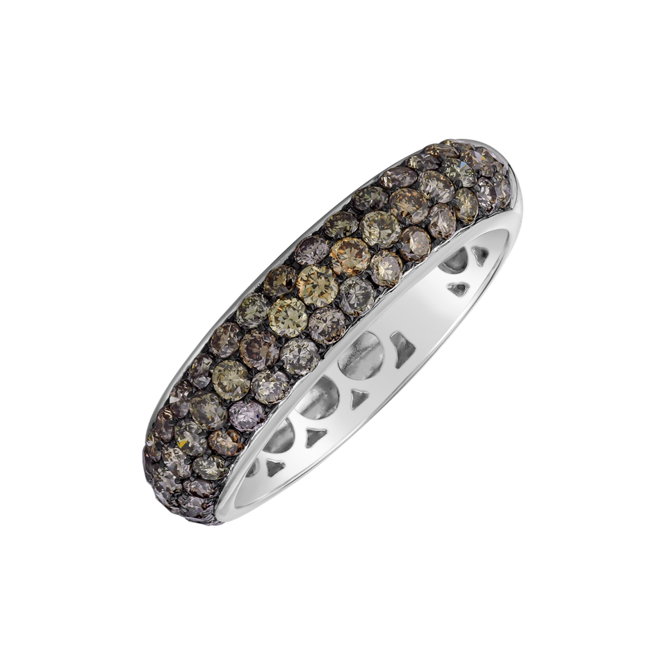 Ring with brown diamonds Mauga