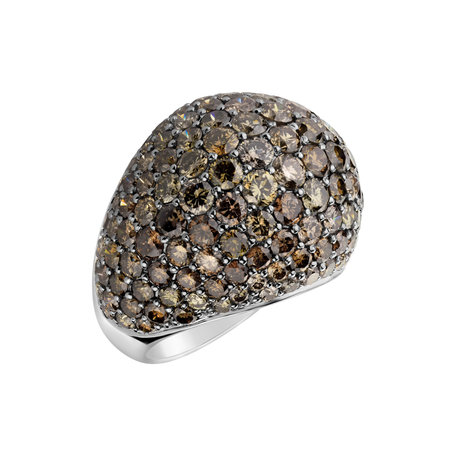 Ring with brown diamonds Luxury Galaxy