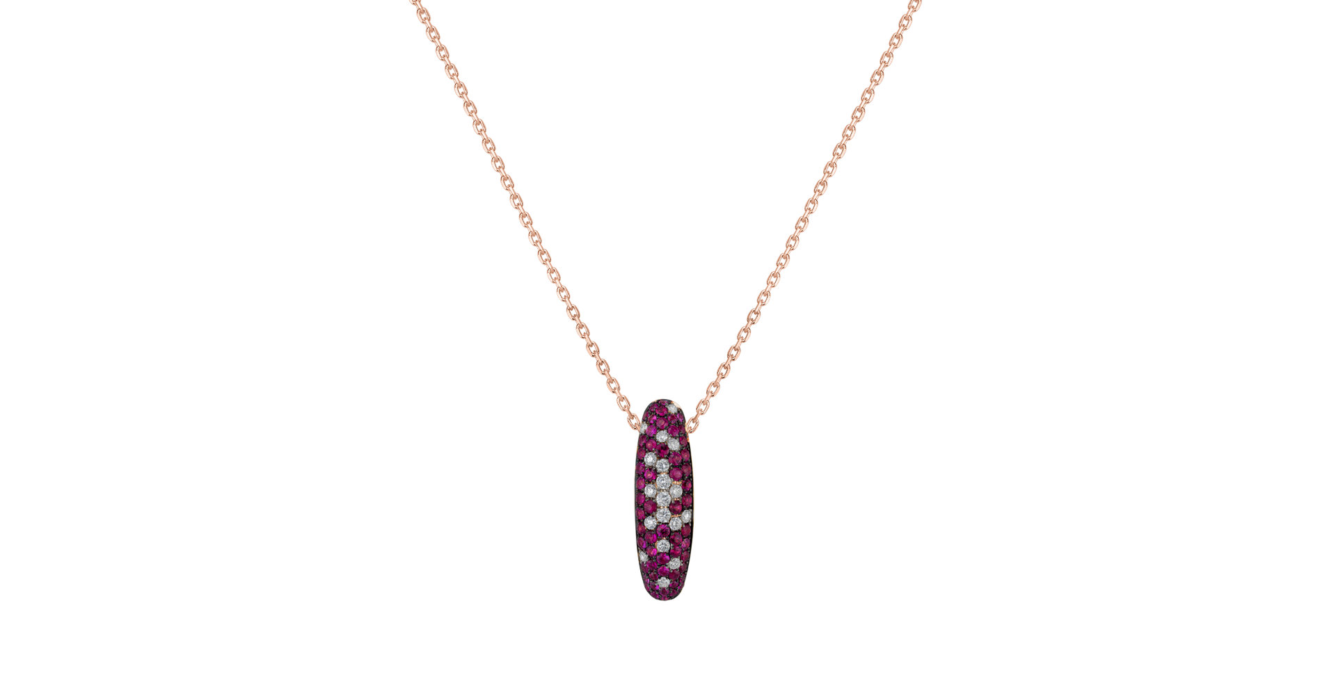Diamond pendant with Ruby Giselle