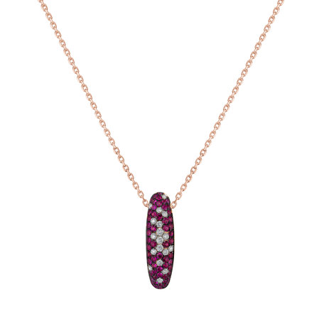 Diamond pendant with Ruby Giselle