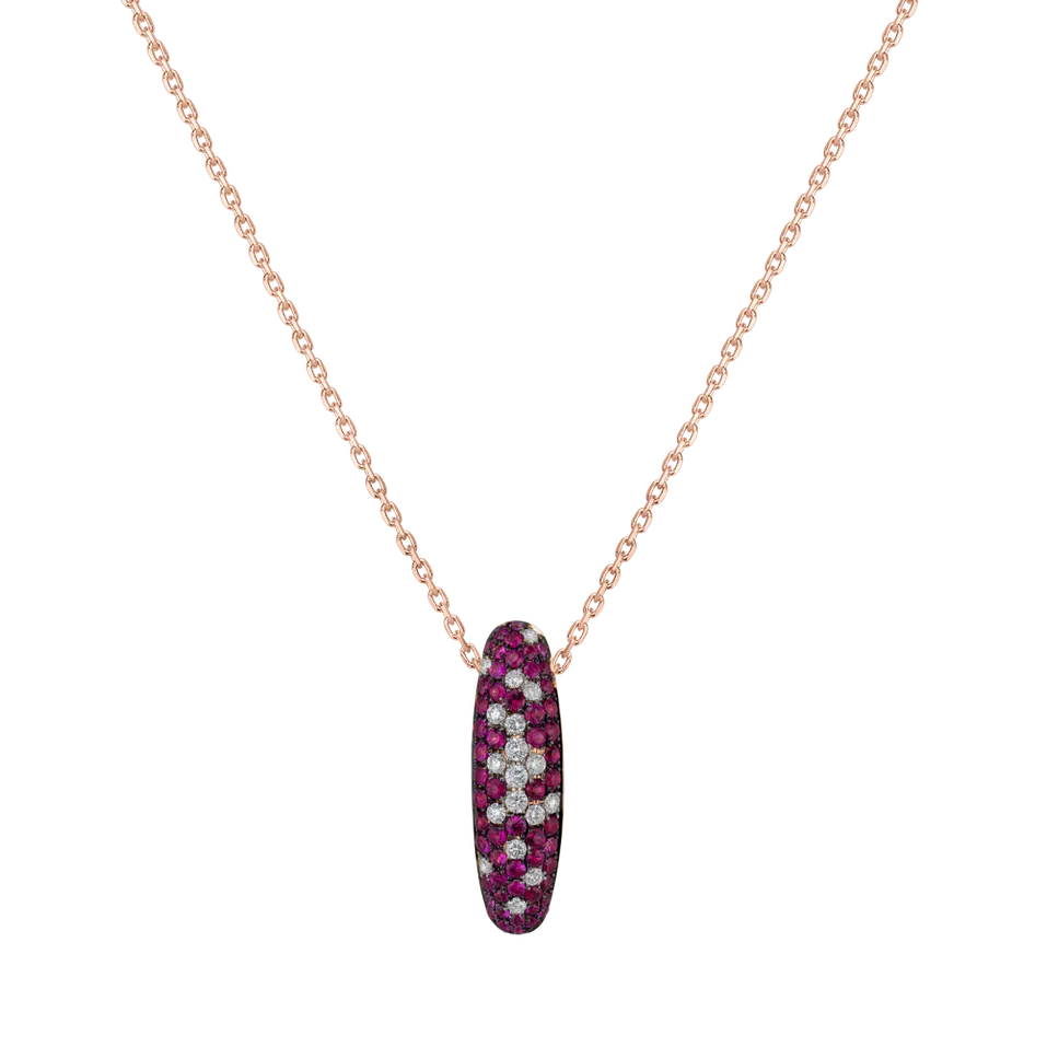 Diamond pendant with Ruby Giselle