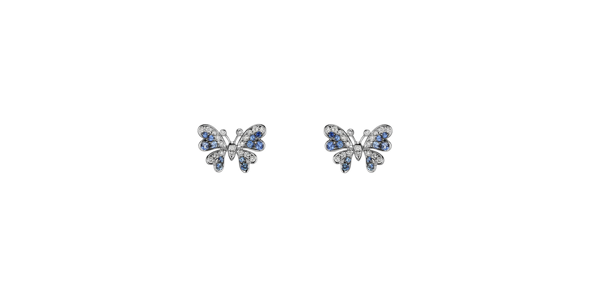 Diamond earrings and Sapphire Heaven Butterflies