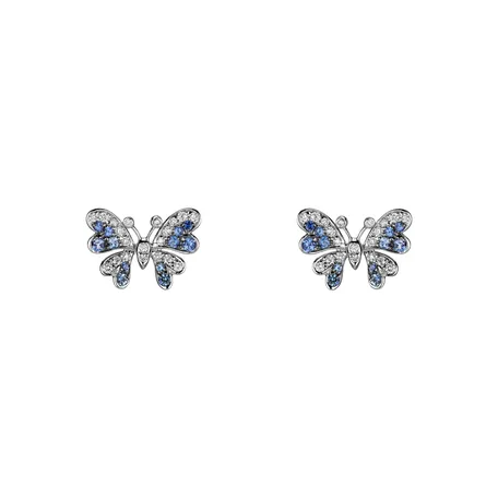 Diamond earrings and Sapphire Heaven Butterflies