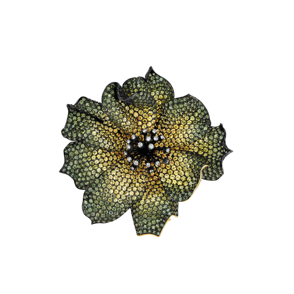 Diamond brooch and Sapphire Evangelina