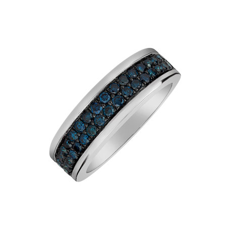 Ring with blue diamonds Corene