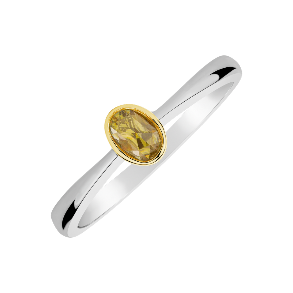 Ring with yellow diamonds Sigite
